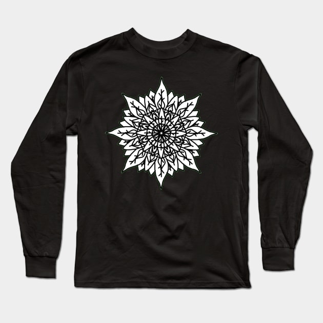 Flower Art Long Sleeve T-Shirt by Overseers